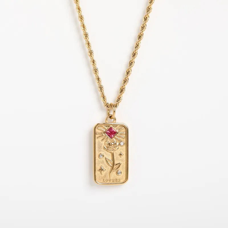 lovers, tarot necklace