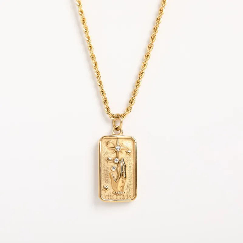 the stars, tarot necklace