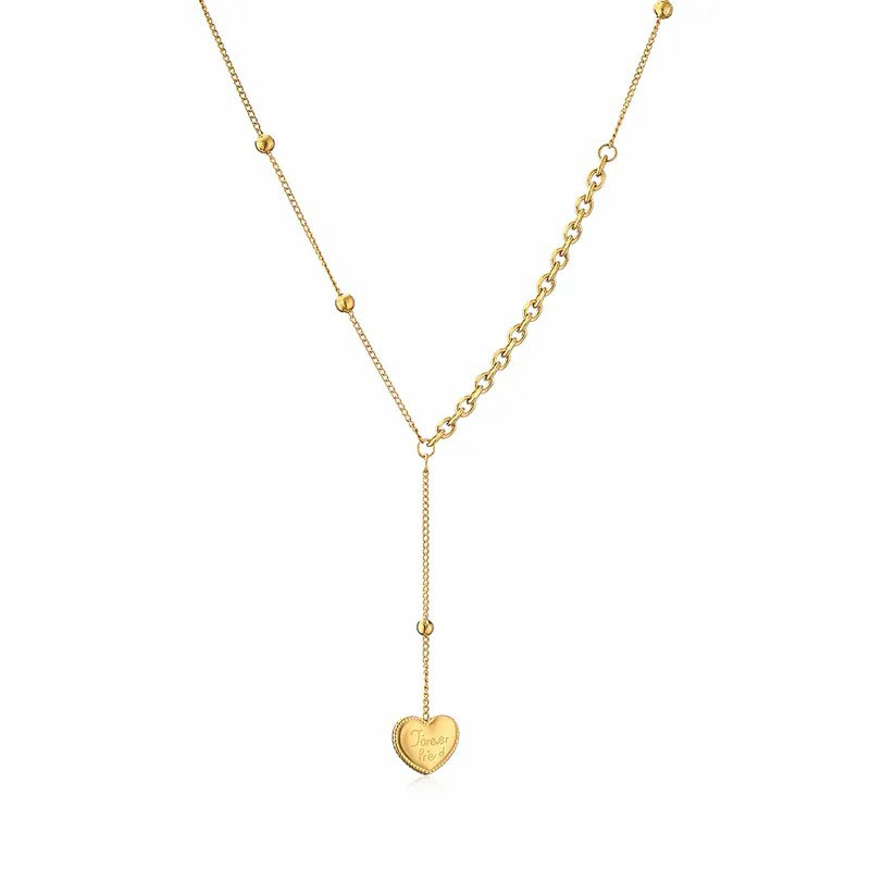 heart, lettering, pendent necklace