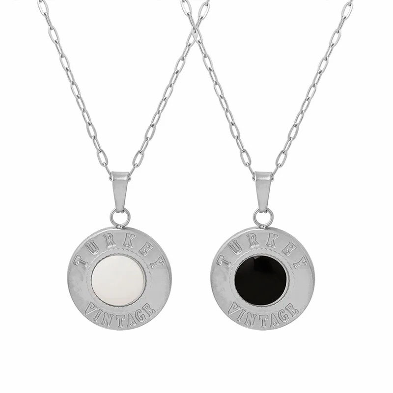 round pednet, 18k gold plated, stainless steel necklace