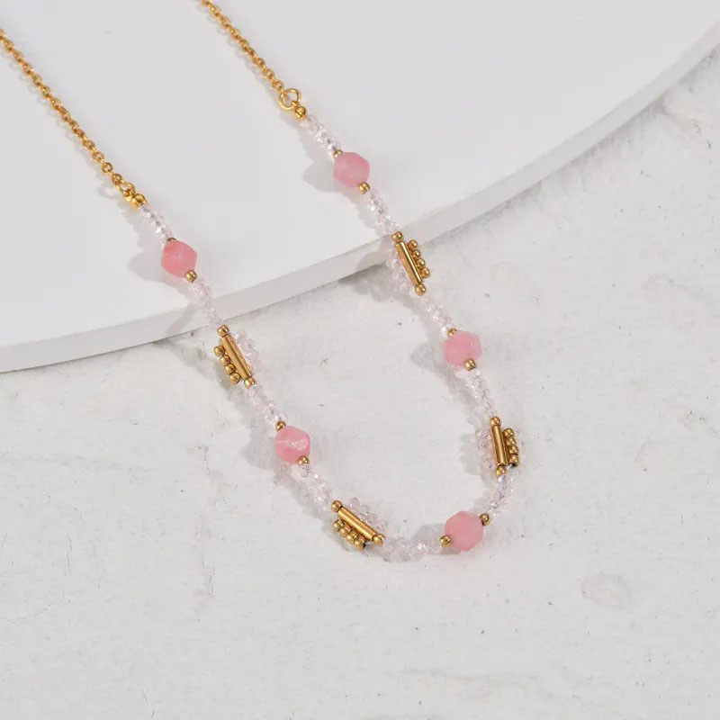 14K Gold Plated, Beads Chain Necklace