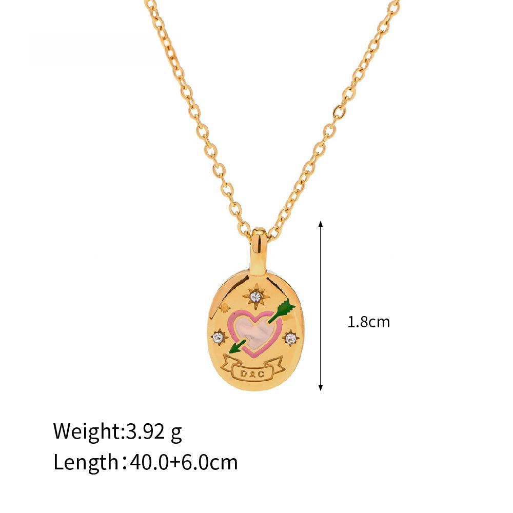 oval with love, pendent necklace