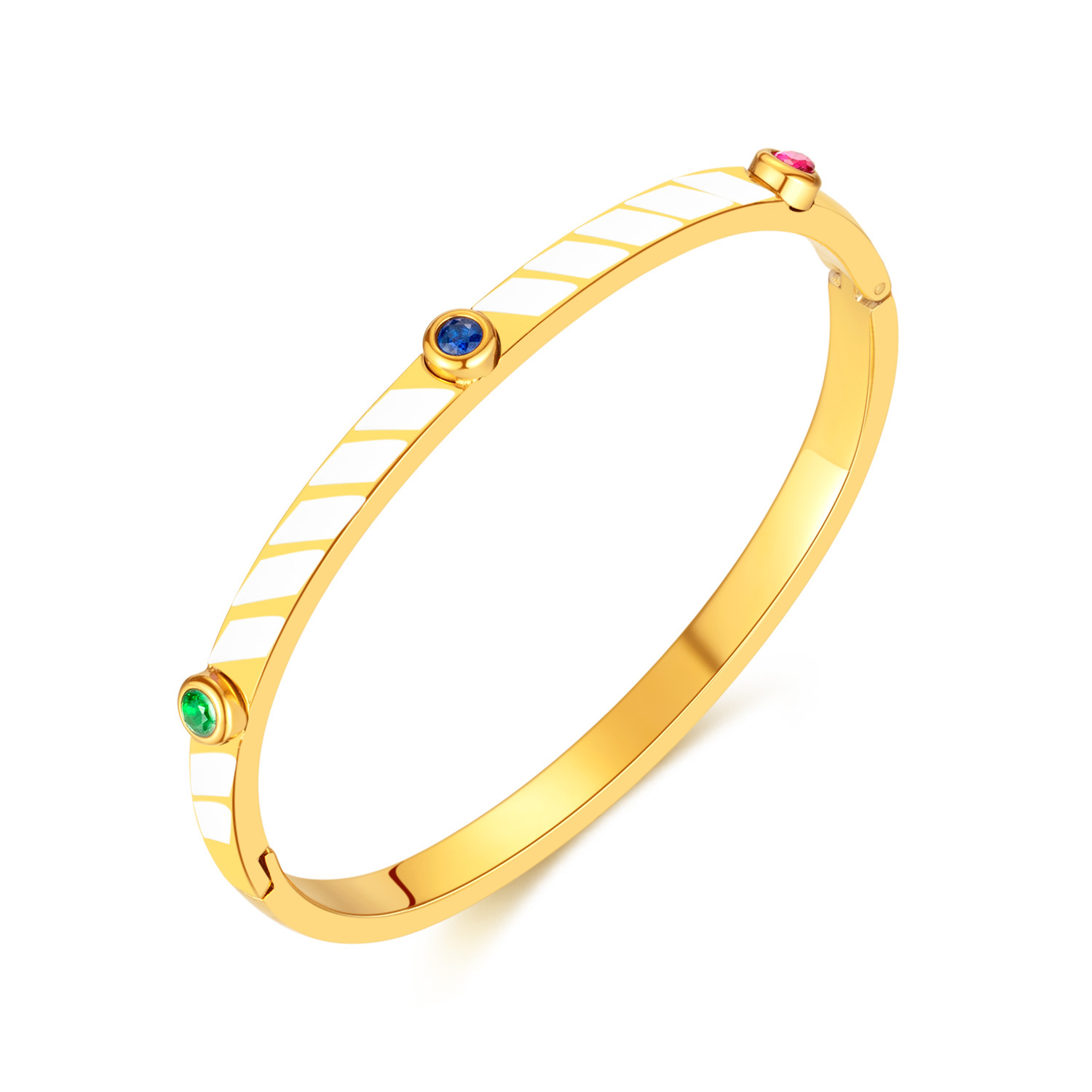 Titanium Steel Enamel Bangle