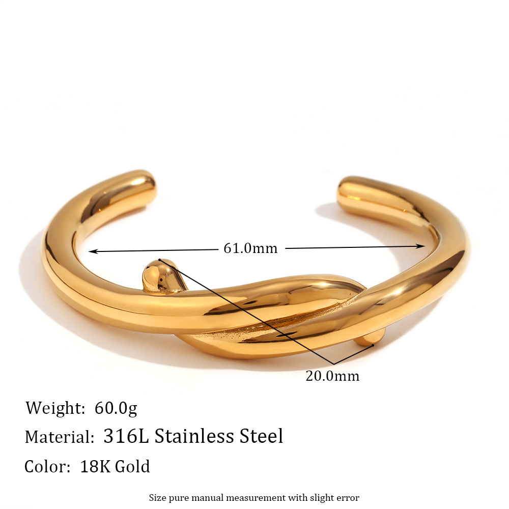 Plated 18K Gold Stainless Steel Bangle