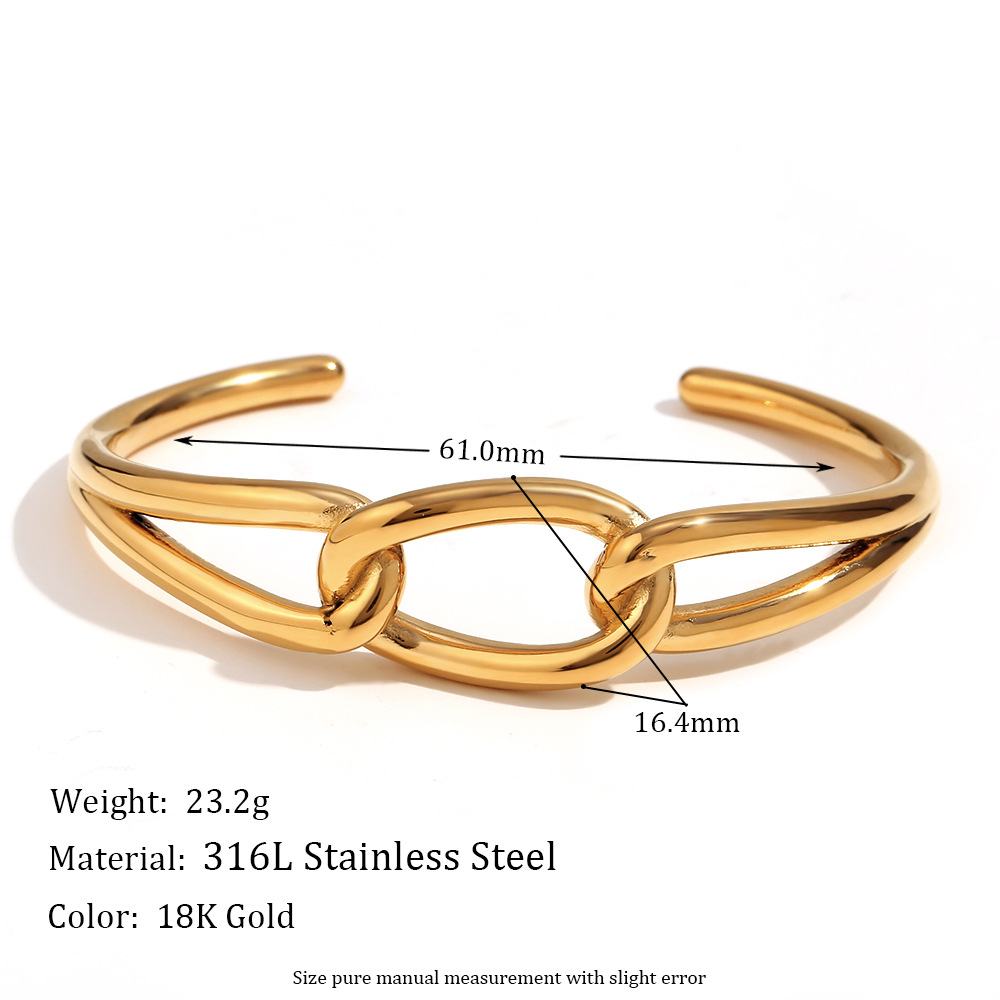 Opening Titanium Steel Bangle