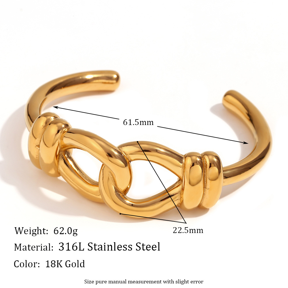 Knot Opening Titanium Steel Bracelet