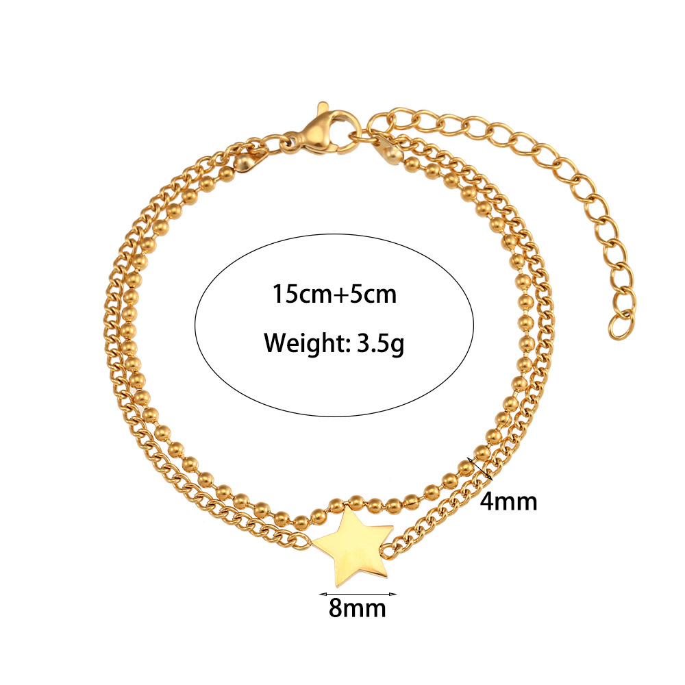 blade chain double map bracelet 