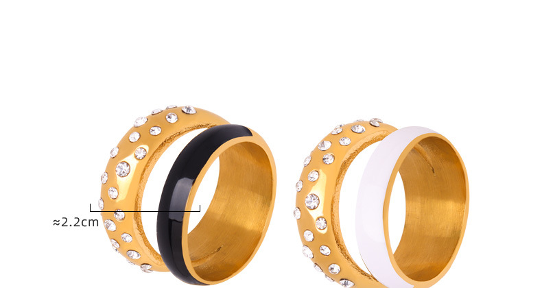  18K Gold Non-fading Titanium Steel Ring 