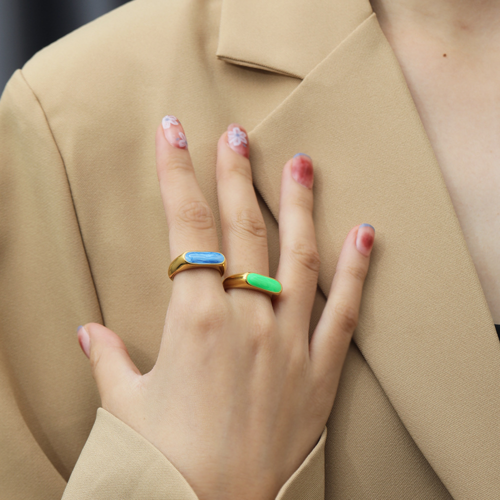 Geometric Stainless Steel Ring