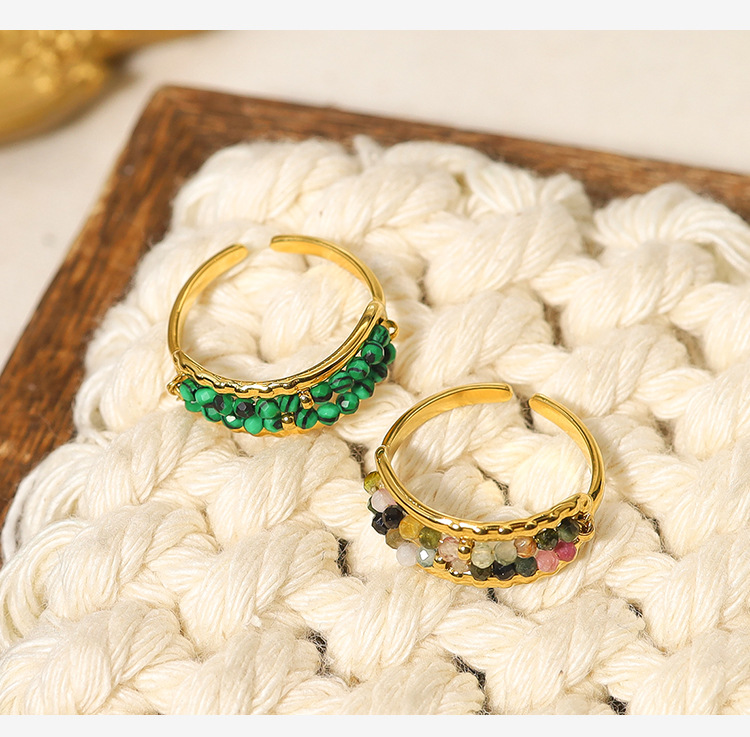 Beads Stainless Steel Opening Ring