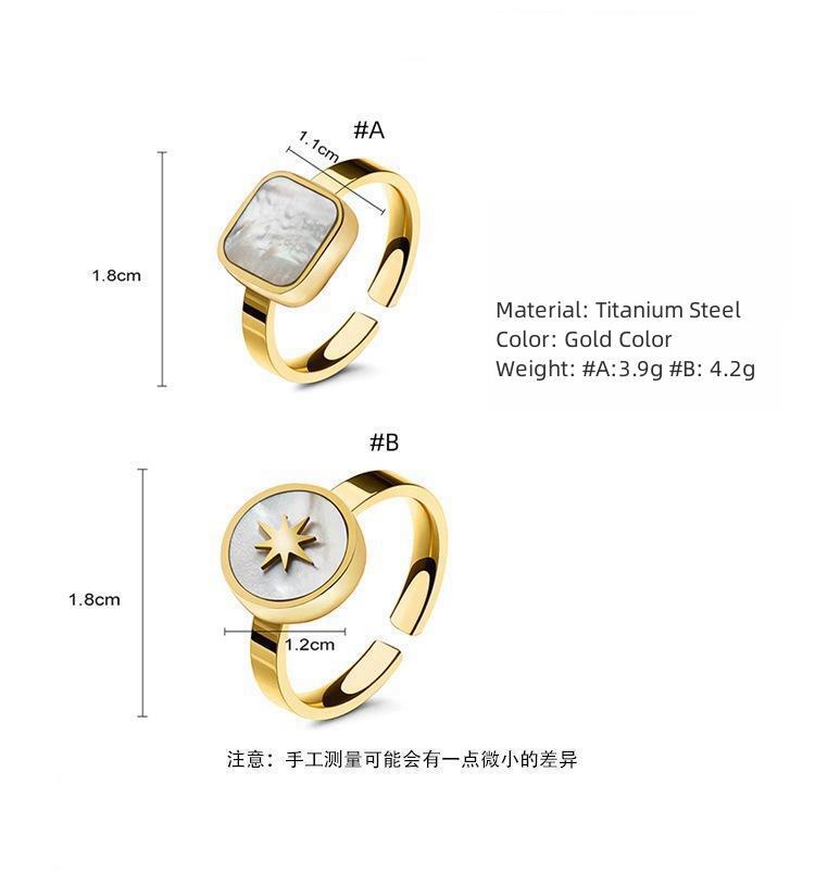 Shell Pearl 14K Gold Plated Opening Ring