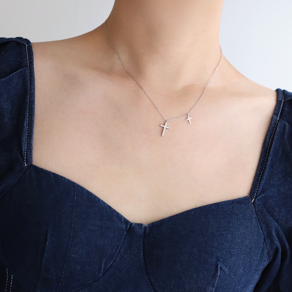 Stainless Steel Cross Pendant Necklace