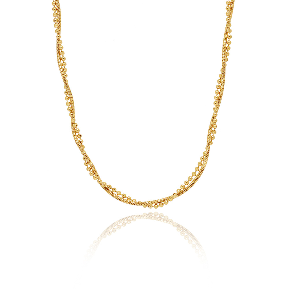 Water Wave Wound Twist Chain Clavicle Chain Snake Bone Chain