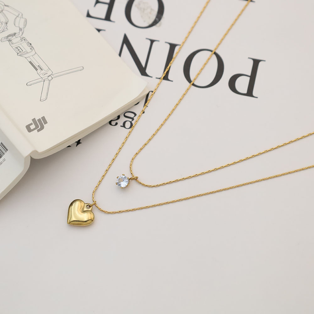 Love Pendant Double Layer Necklace