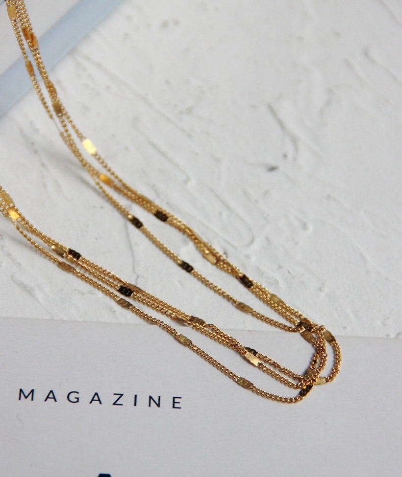 three layer chain, necklace