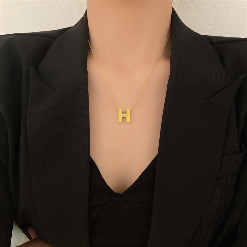 fashion necklace, gold stainless steel chain