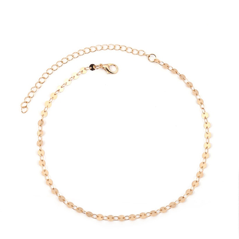 round disc, gold color, stainless steel