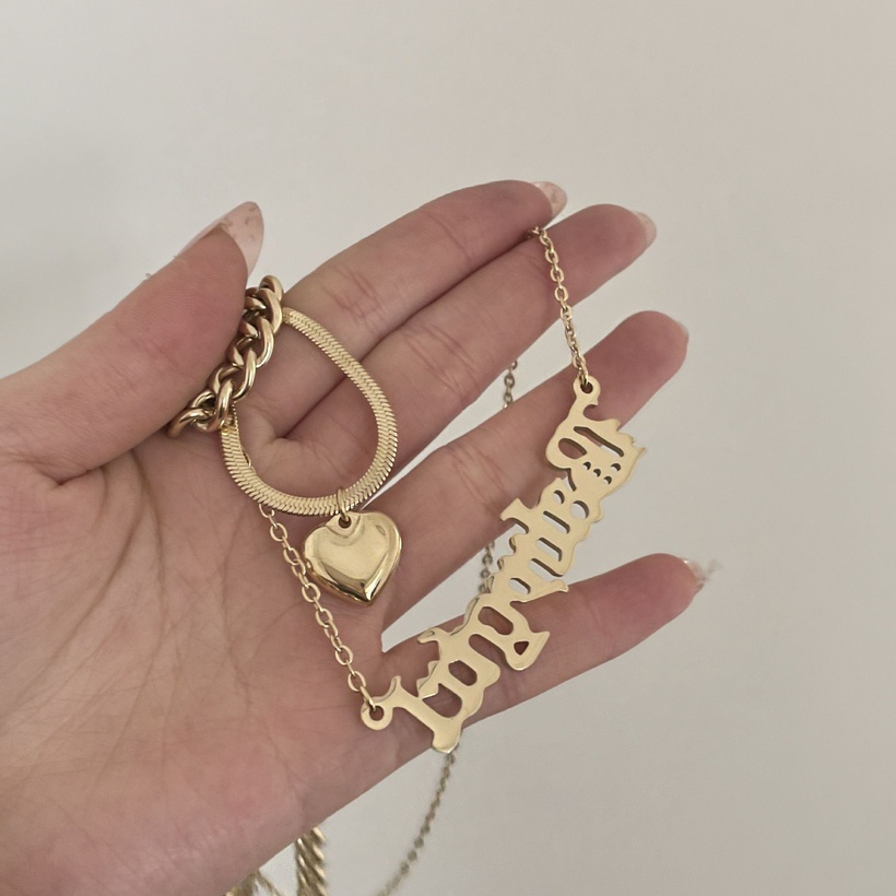 stainless steel chain, 3 layer necklace