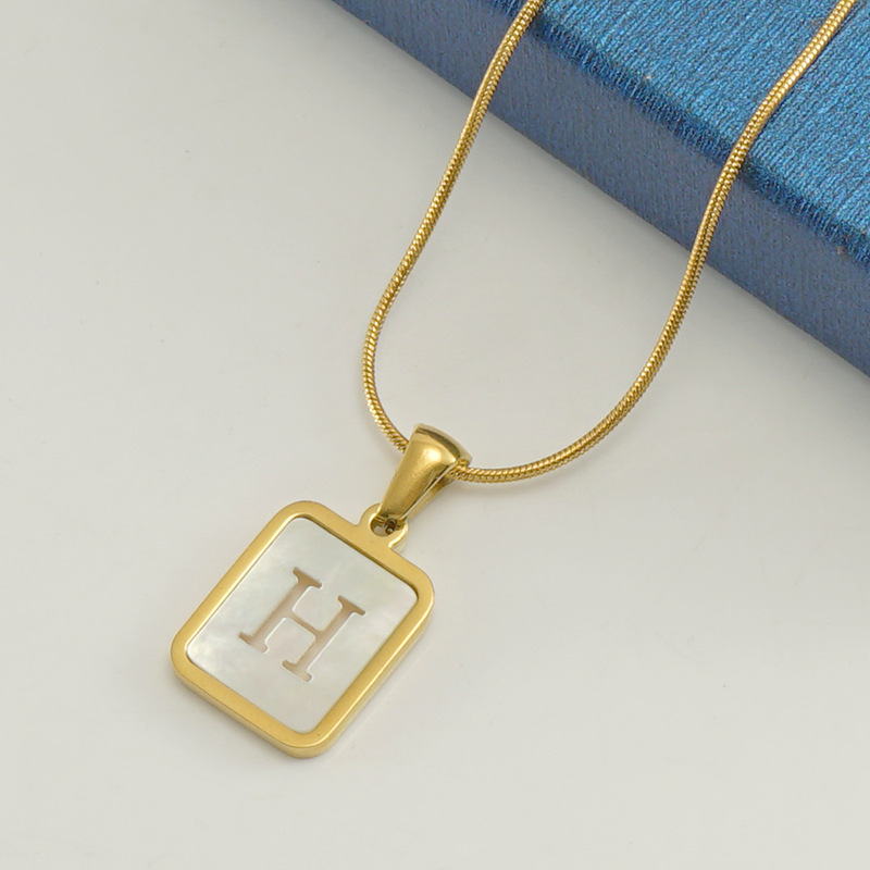 gold necklace, stainless steel necklace