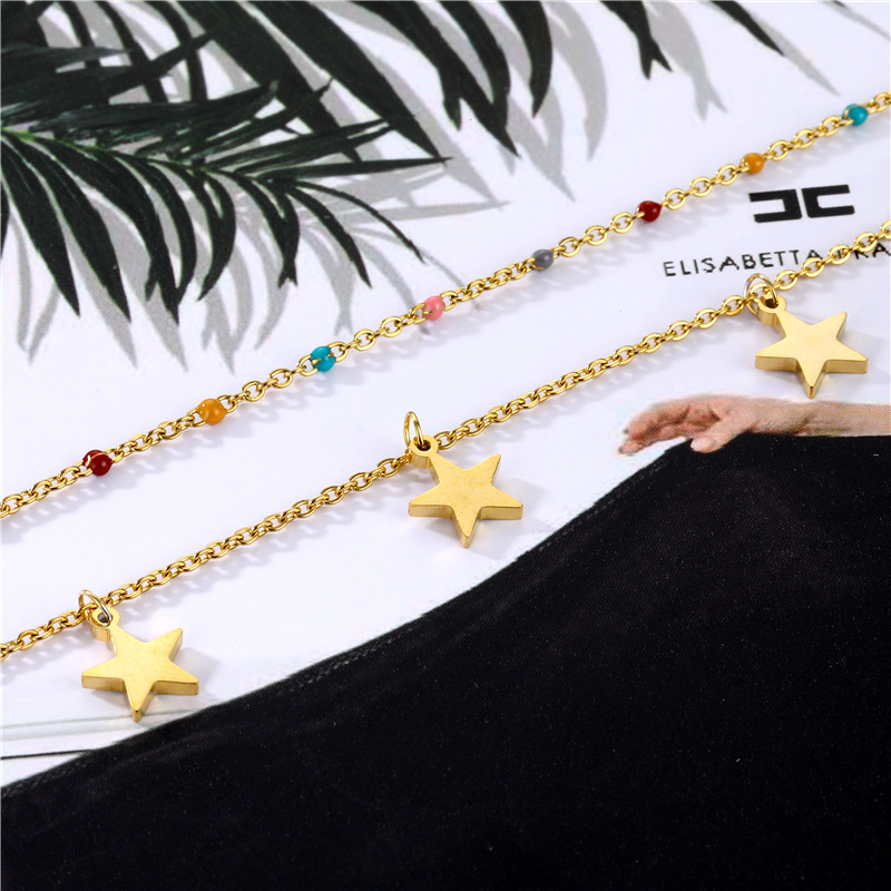 star, double layer necklace