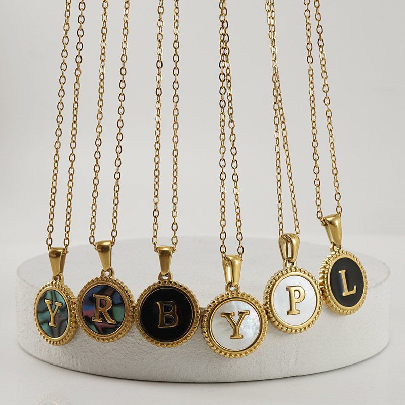 initial letter, gold necklace