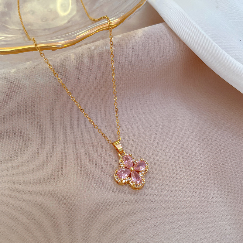 flower, zircon, stainless steel