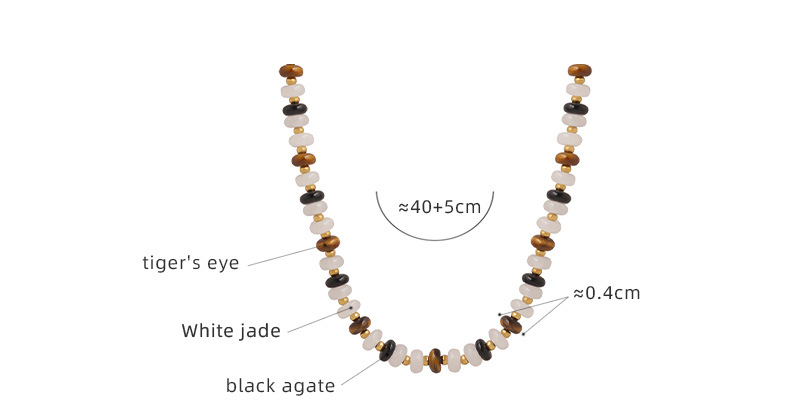 stone necklace, steel ball necklace