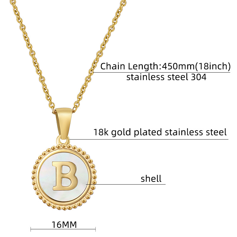 round disc, white shell pendant