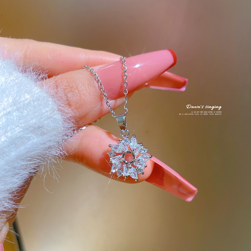 flower, zircon, stainless steel