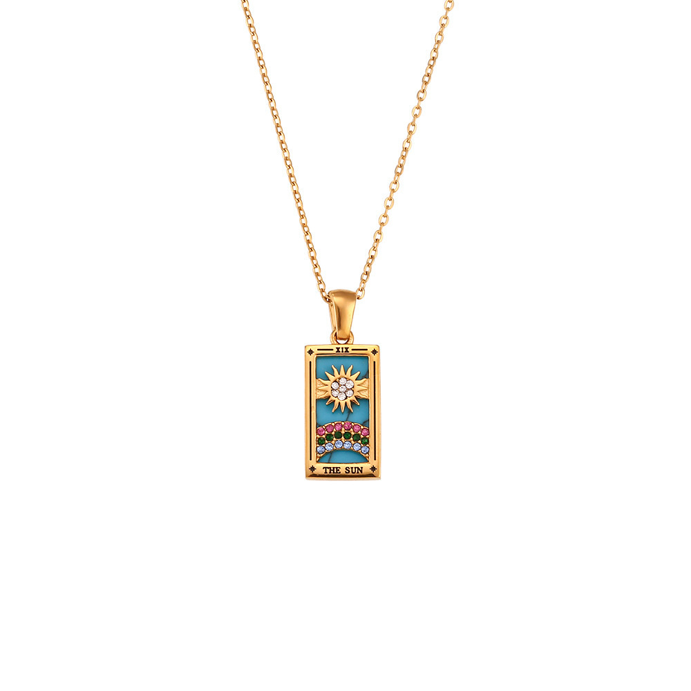 THE SUN, STAINLESS STEEL NECKLACE