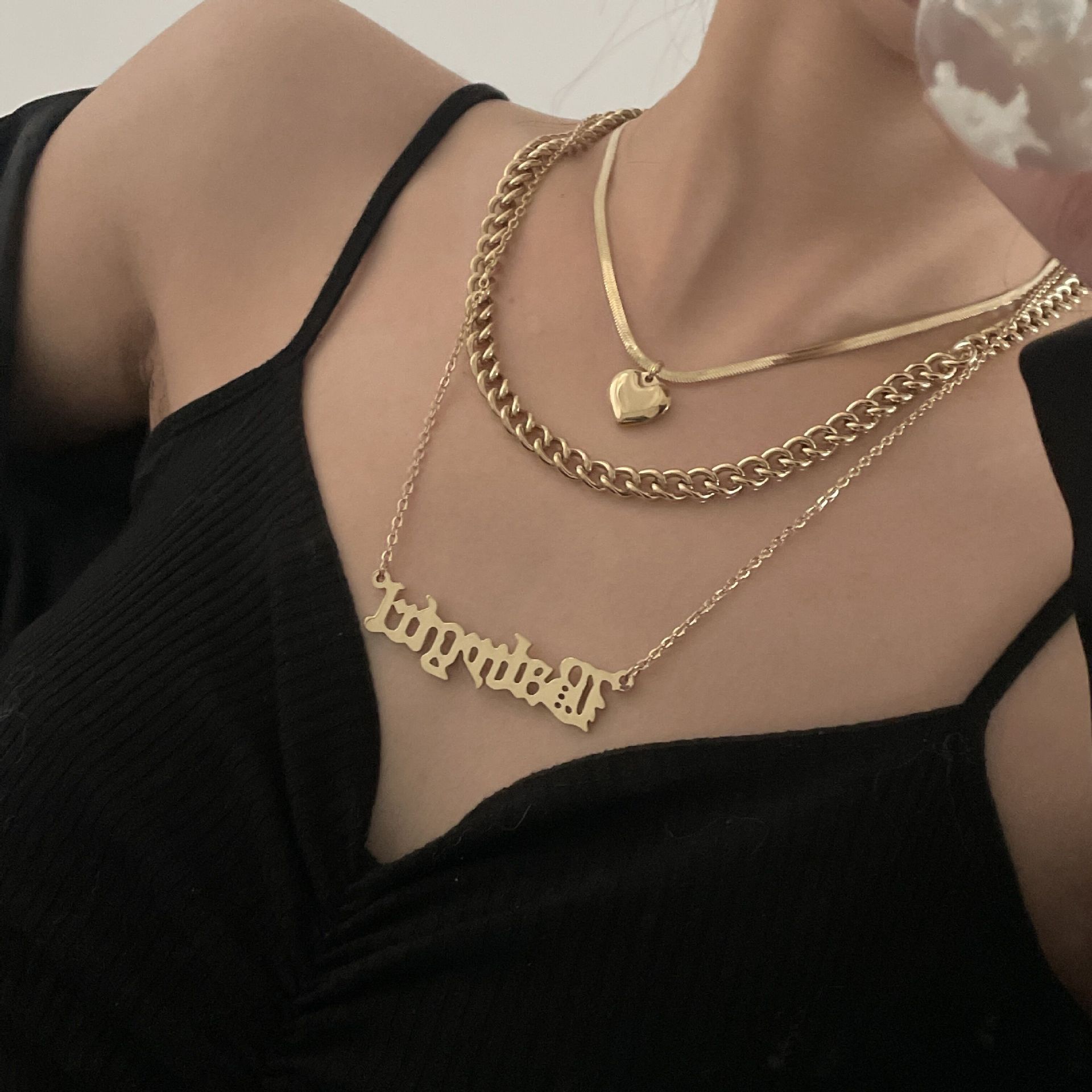 heart, letter, gold color