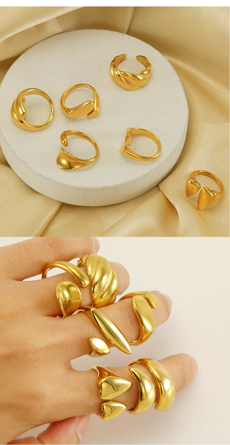 18K Gold Plated Mirror Opening Ring