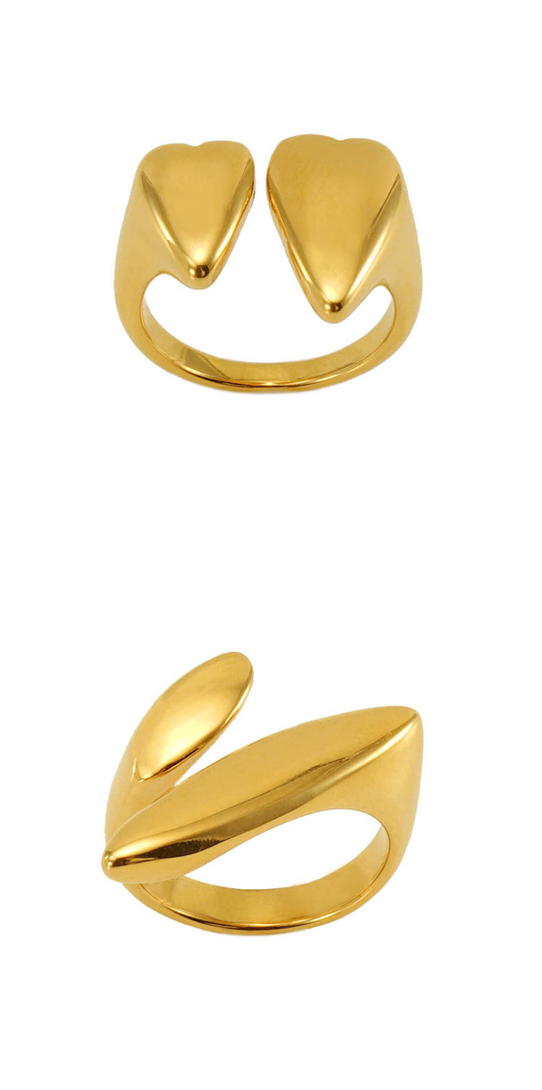 Gold Plated Mirror Stainless Steel Ring