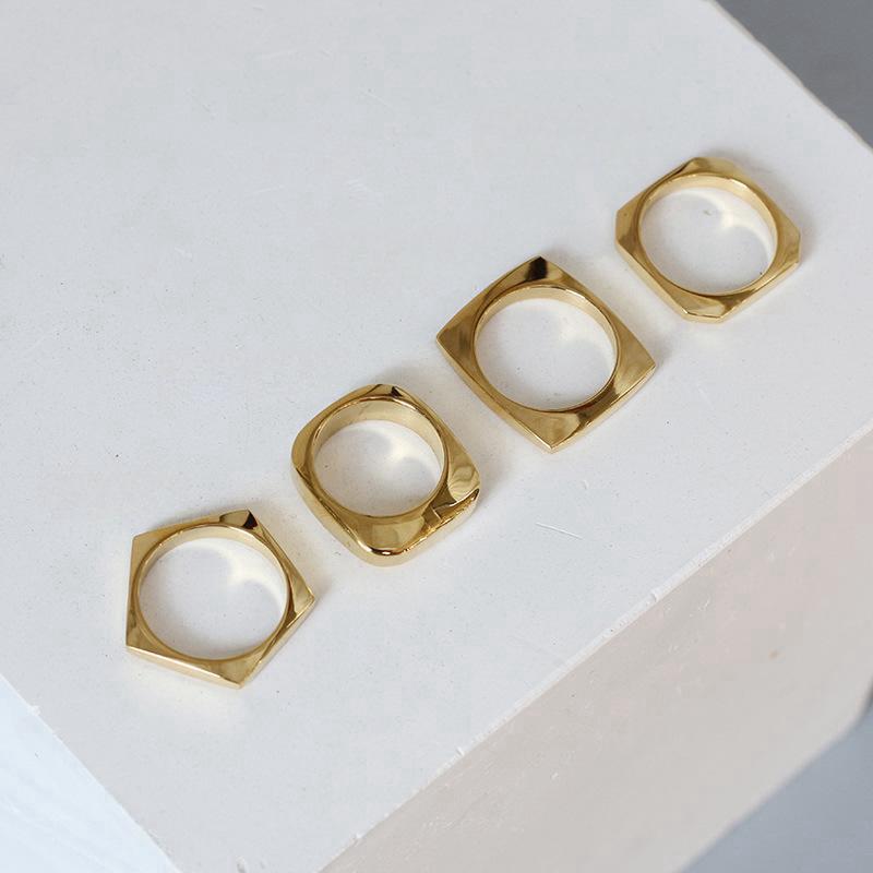 Minimalism Geometry Stainless Steel Ring