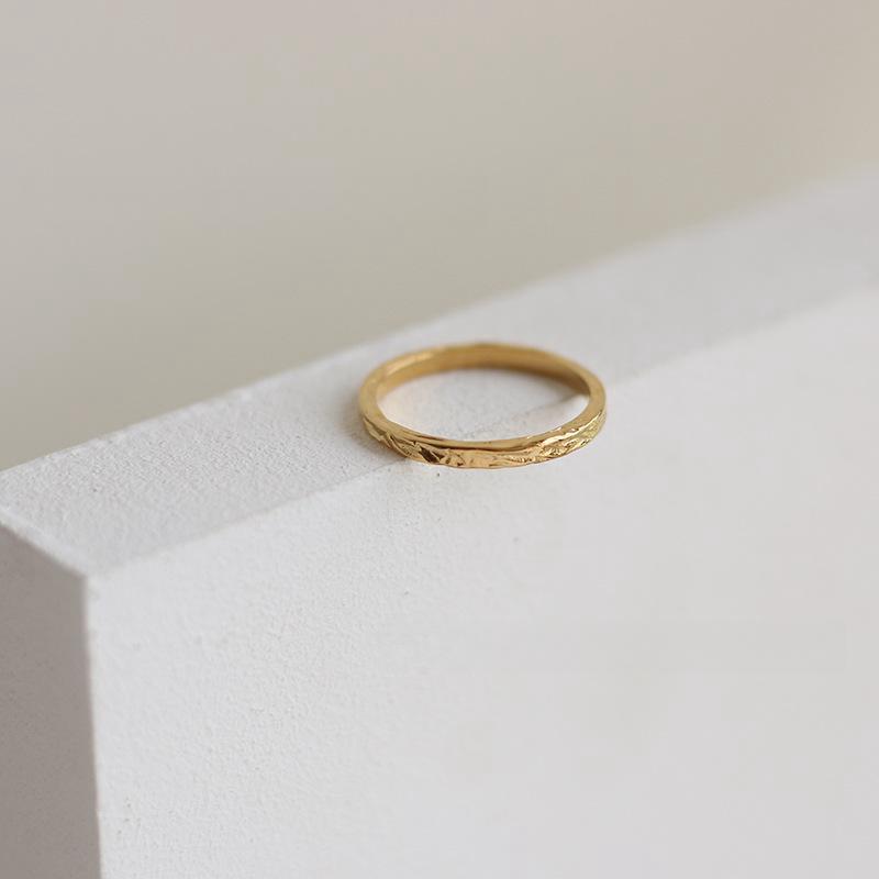 Nordic Tin Foil Irregular Design Stainless Steel Ring