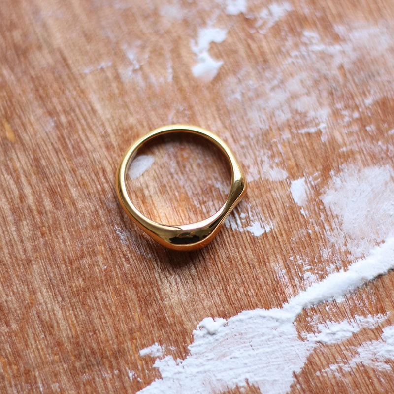 Smooth Geometric Stainless Steel Ring