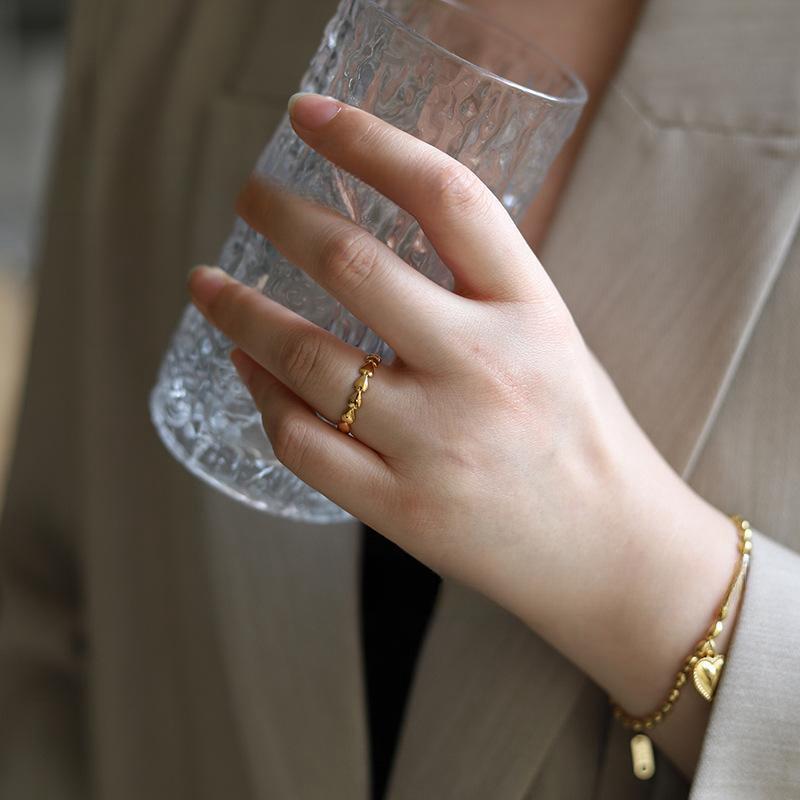Plated 18K Gold Love Stainless Steel Ring