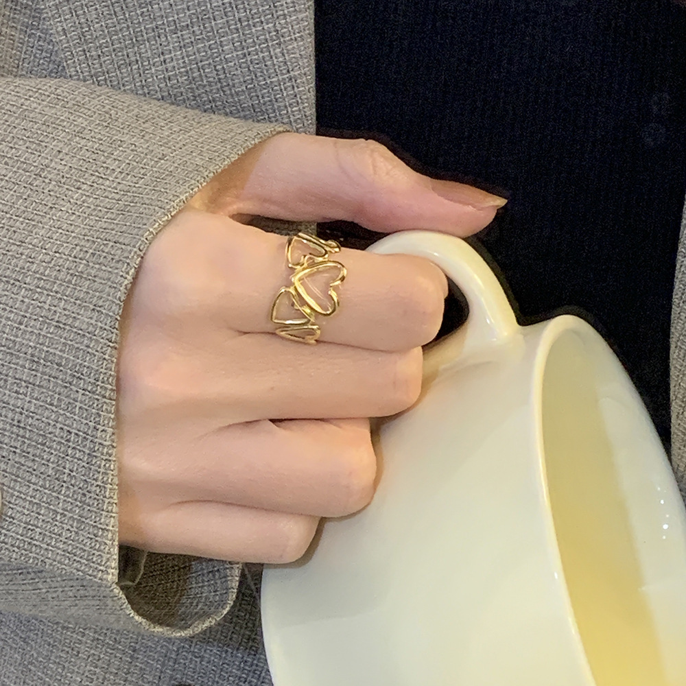 Heart Opening Adjustable Stainless Steel Ring