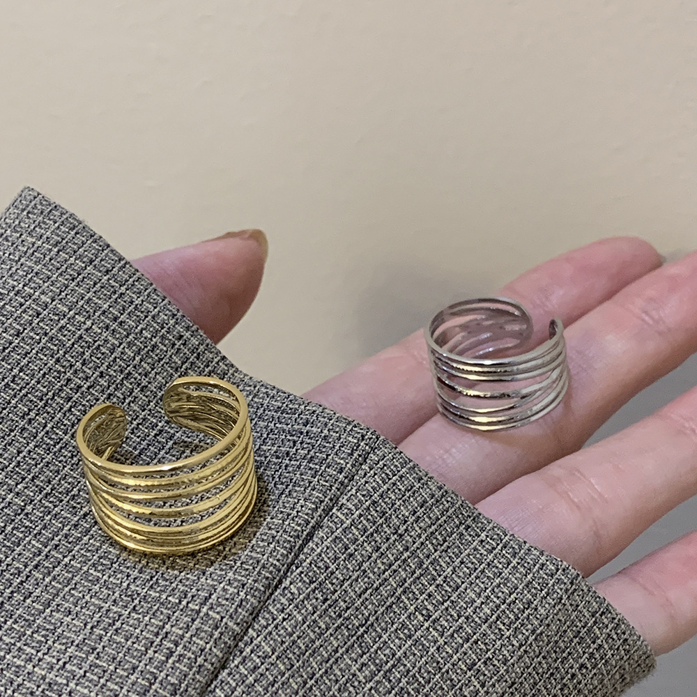 Hollow Stainless Steel Adjustable Ring