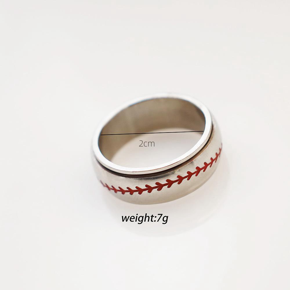 Wholesale Stainless Steel Ring Niche Personality Steel Color Roating Oil Drip Ring