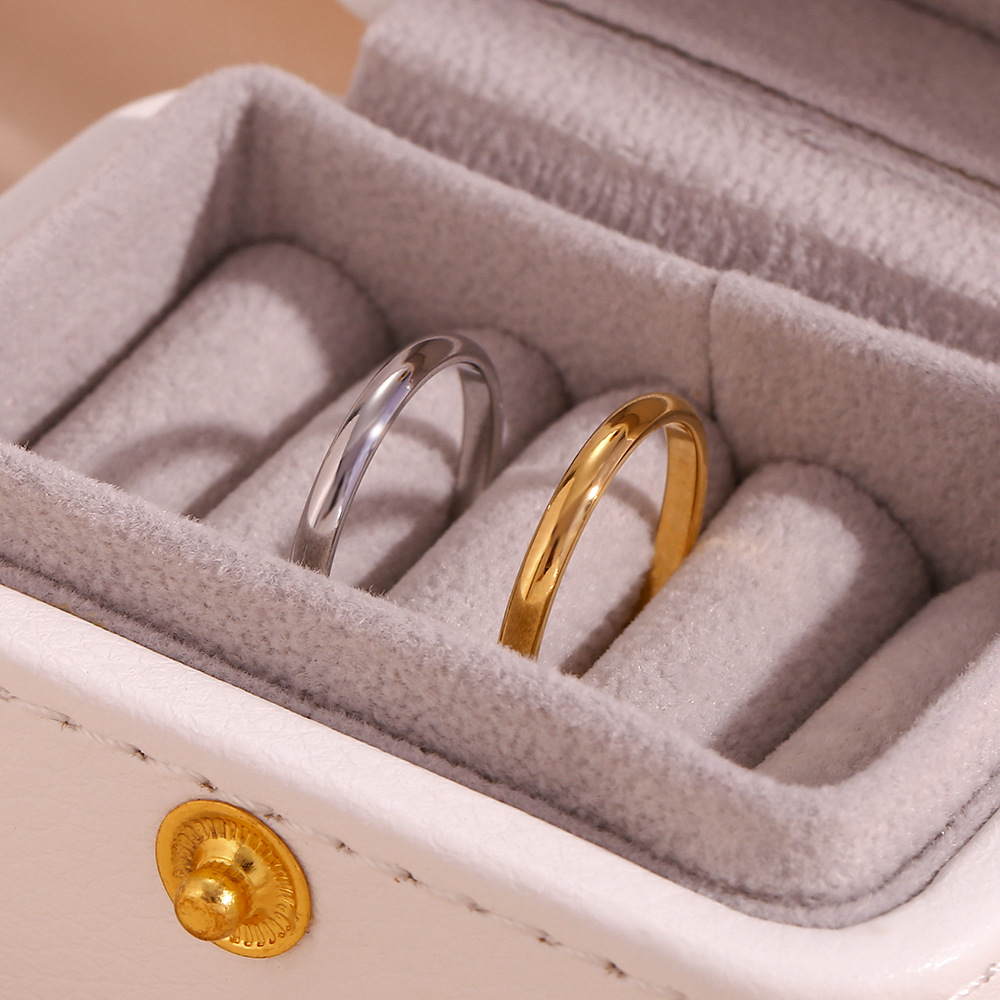 Light Luxury Plated 18K Gold Circle Ring
