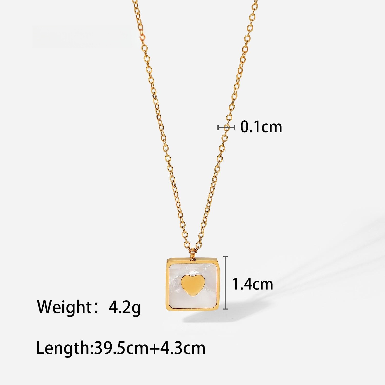 Heart-Shaped 18K Gold Plated Stainless Steel