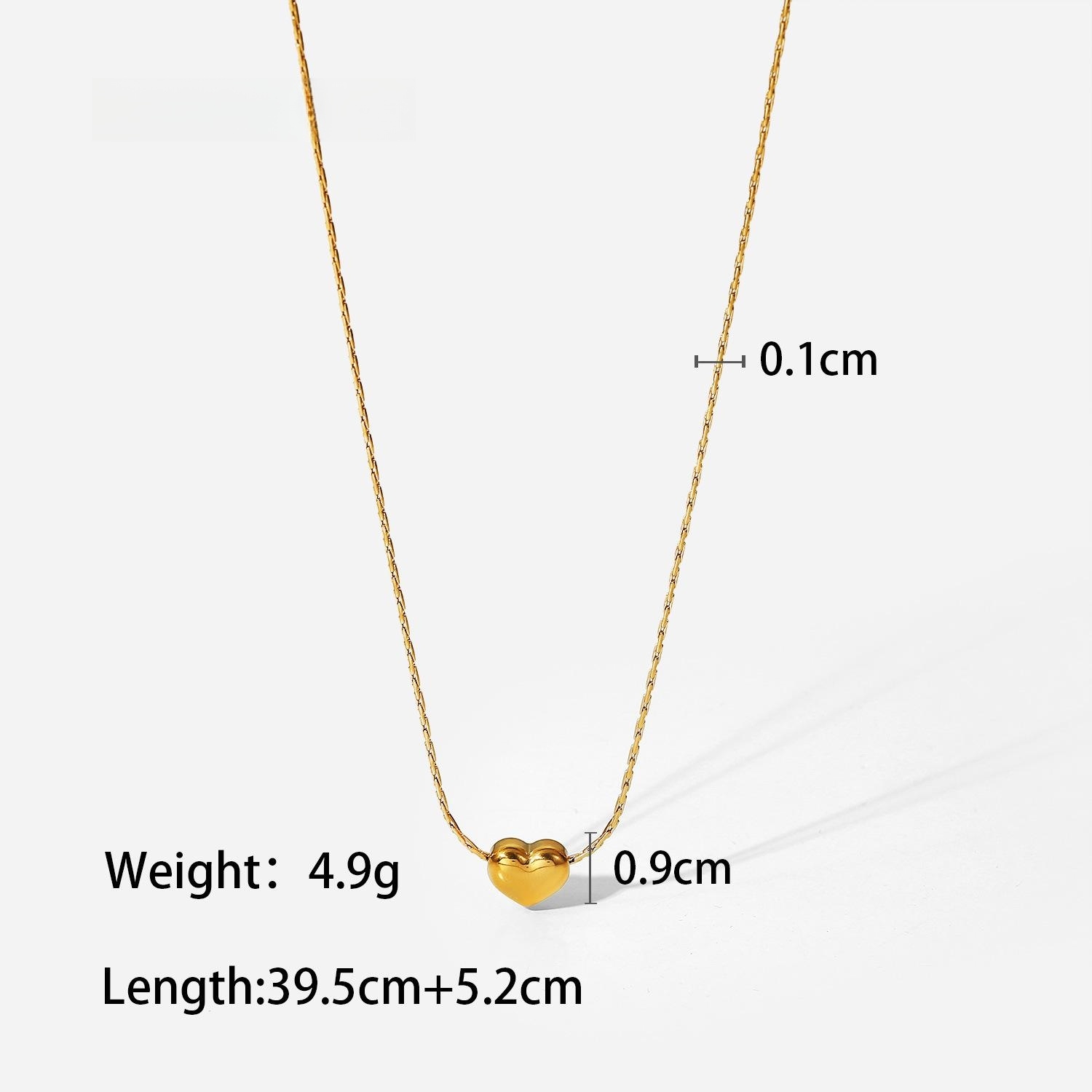 Heart Pendant Stainless Steel Necklace