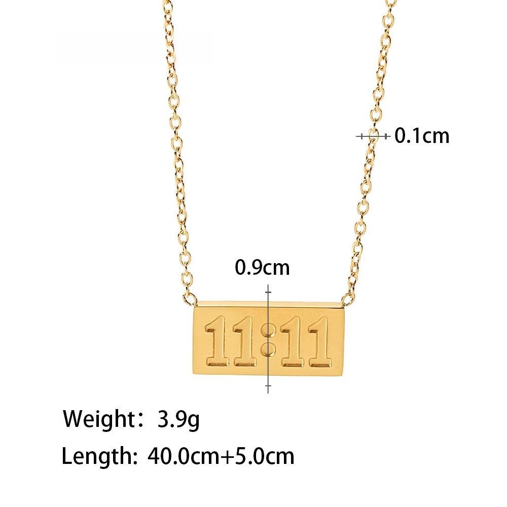 Rectangle Stainless Steel Pendant Necklace
