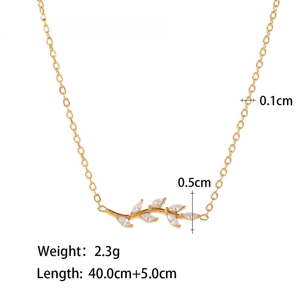 Elegant Plating Rhinestones Stainless Steel Necklaces
