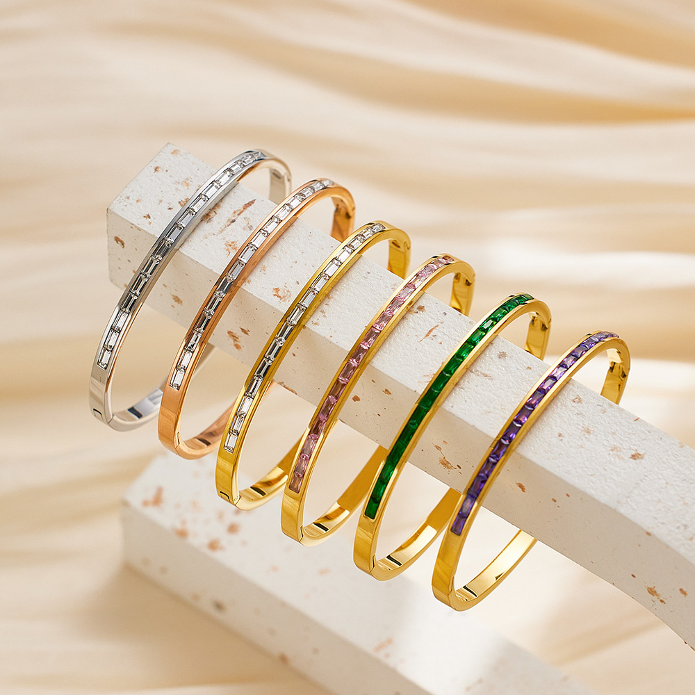 multi color bangle. titanium steel bangle
