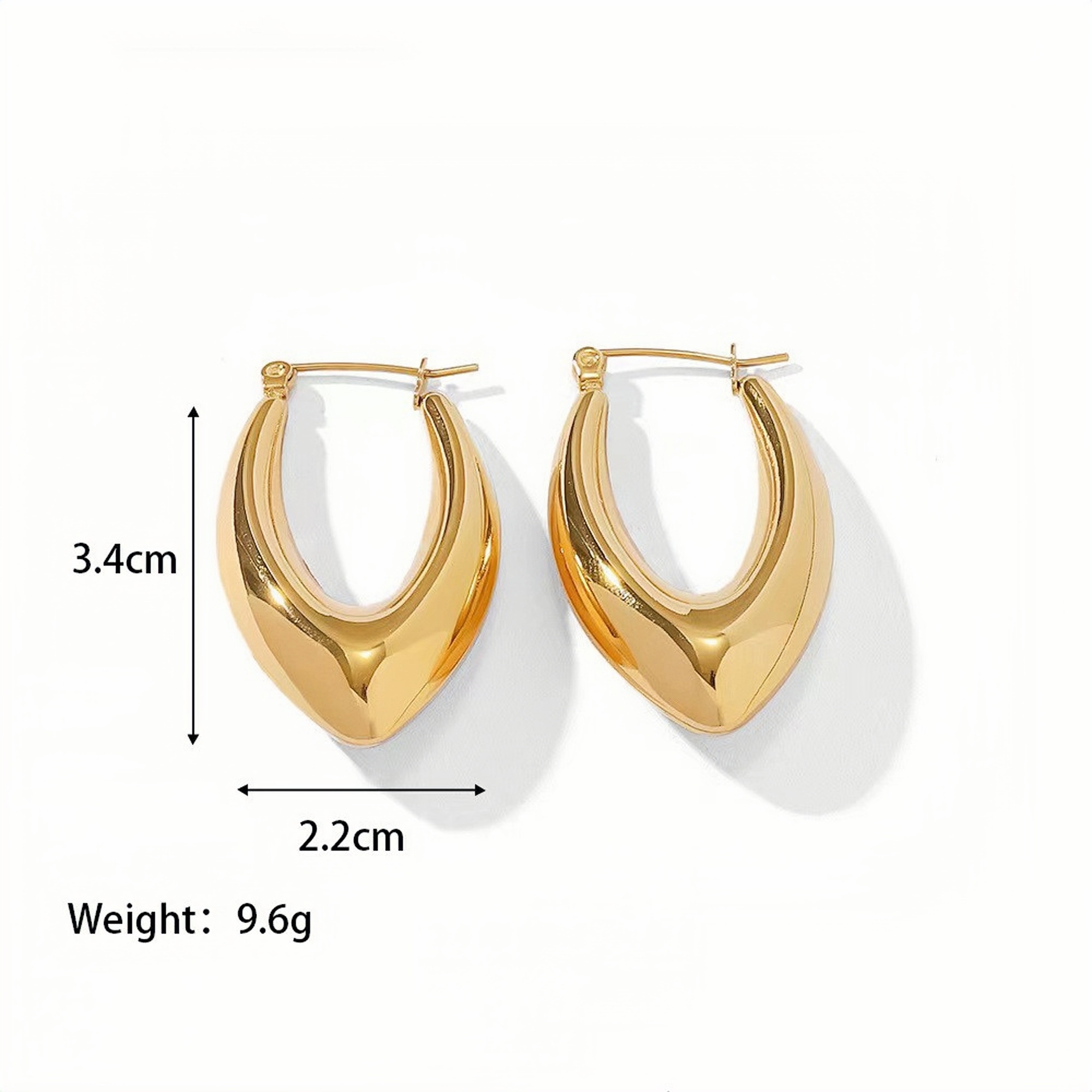 gold plated, stainless steel earring