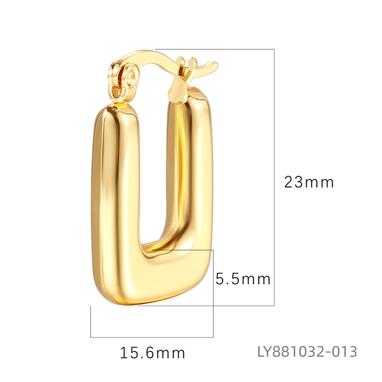 square earring, pad earring