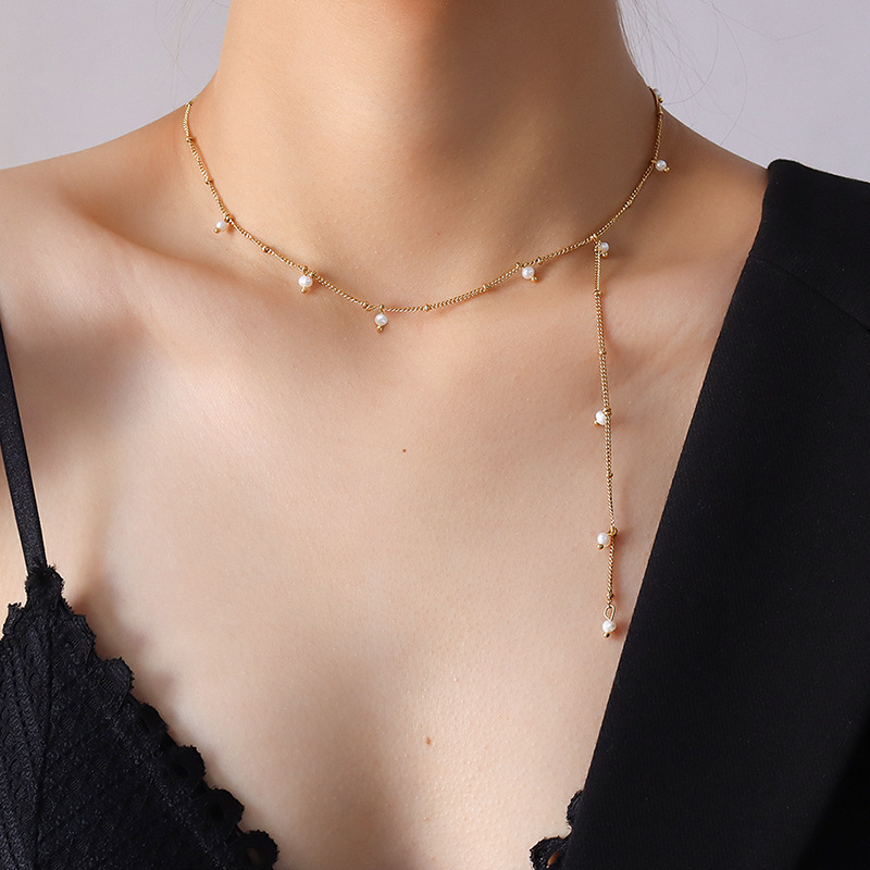 wholesale stainless steel necklace, Y shape necklace