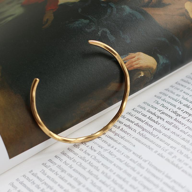 Non-fading Irregular Stainless Steel Opening Bracelet